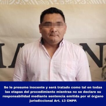 Detienen a sujeto que asaltó a usuario de banco al salir de exclusiva plaza comercial de Cancún